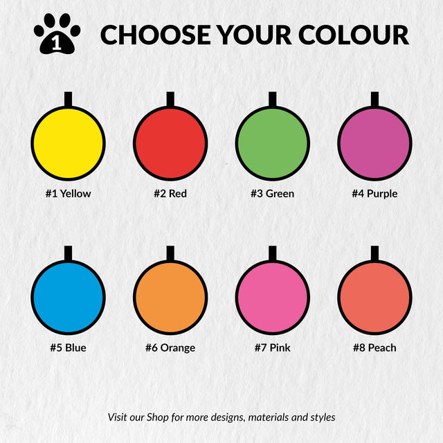 Personalised Engraved Colourful Bold Silicone Pet Tag
