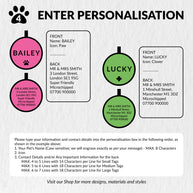 Personalised Engraved Colourful Bold Silicone Pet Tag