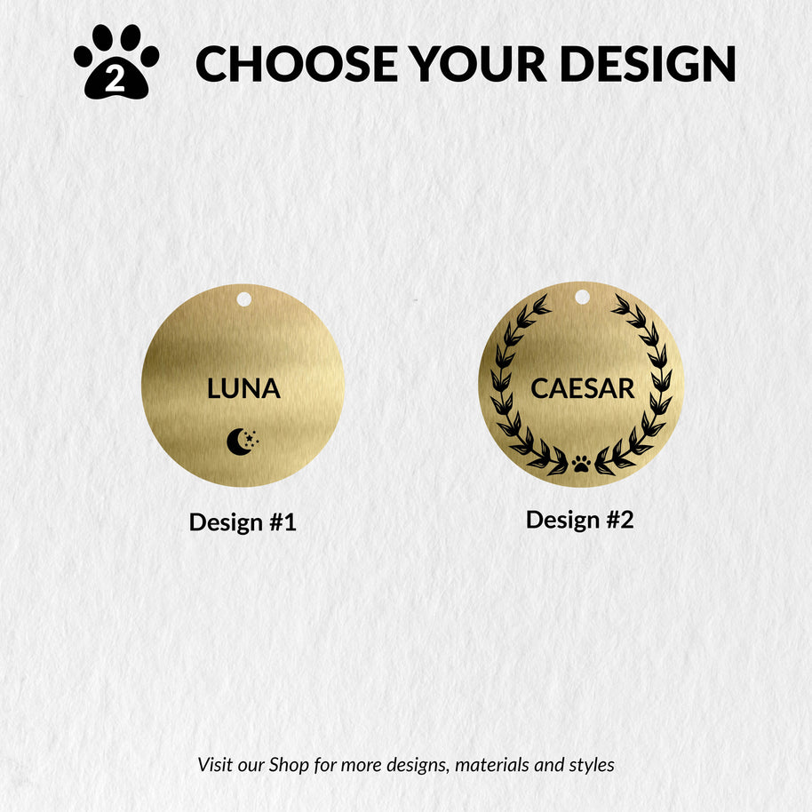 Personalised Engraved Brass Pet Tag