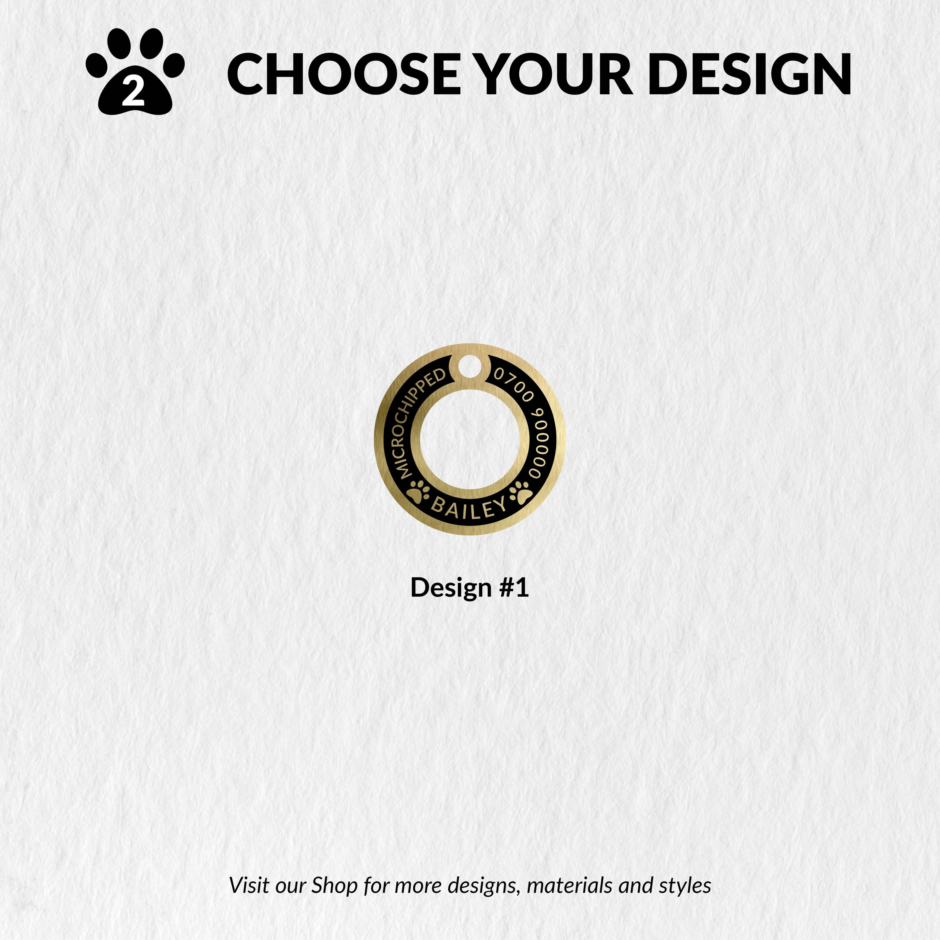 Personalised Deep Engraved Brass Ring Pet Tag