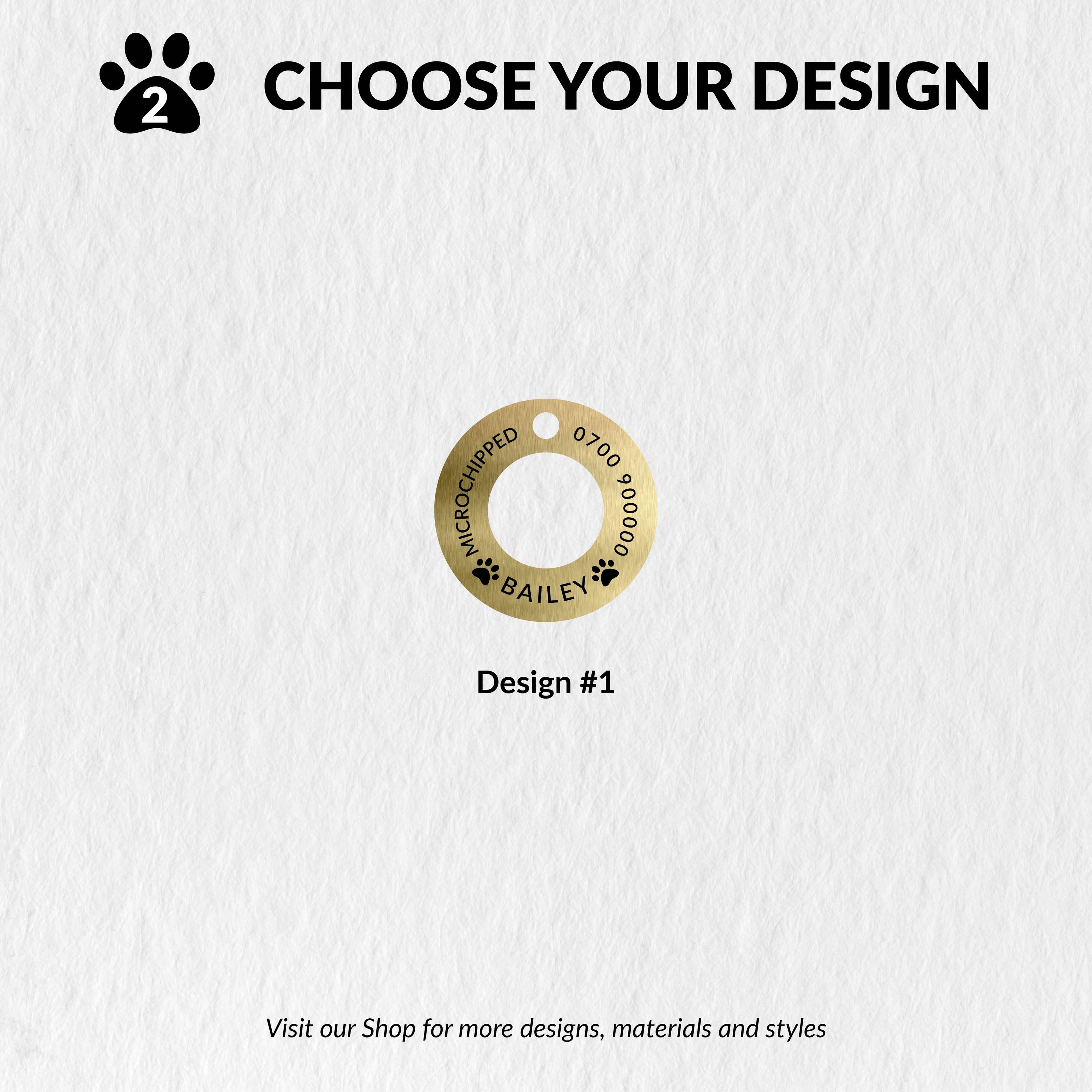 Personalised Engraved Brass Ring Pet Tag