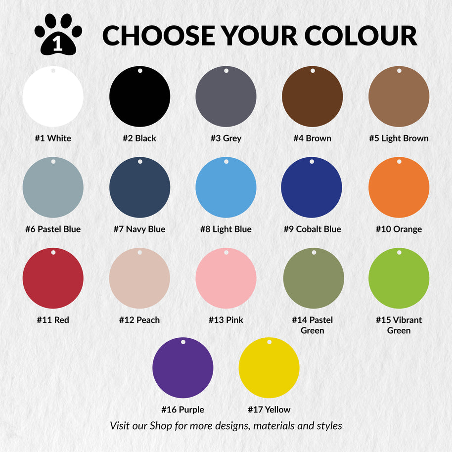 Personalised Engraved Colourful Bone Shaped Silicone Pet Tag