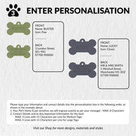 Personalised Engraved Colourful Bone Shaped Silicone Pet Tag