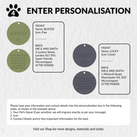 Personalised Engraved Colourful Silicone Pet Tag