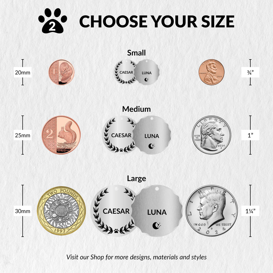 Personalised Engraved Stainless Steel Pet Tags