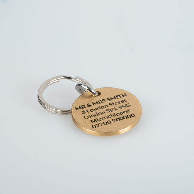 Personalised Engraved Brass Pet Tag