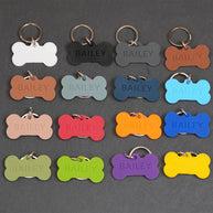 Personalised Engraved Colourful Bone Shaped Silicone Pet Tag