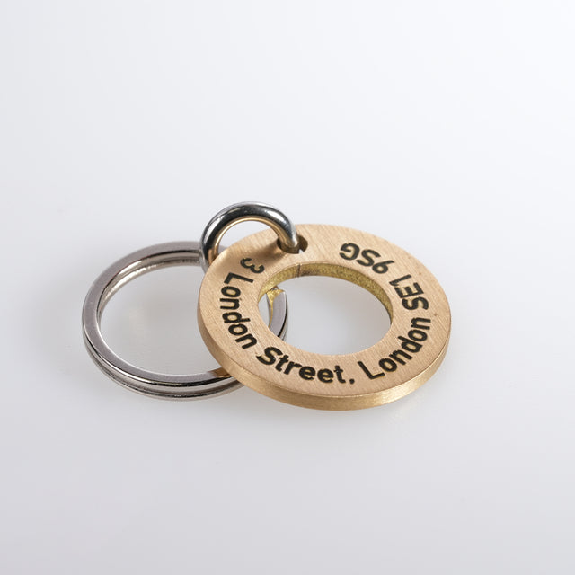Personalised Deep Engraved Brass Ring Pet Tag